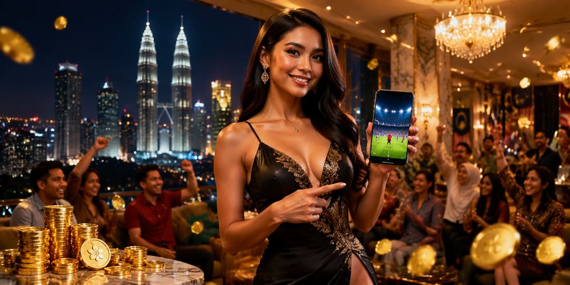 Pengguna mengakses kasino mudah alih di Petaling Jaya dengan antara muka bergaya Melayu